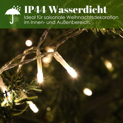 SWANEW LED lichterkette Weihnachtsbaum, Weihnachtsbaumkette, Weihnachtsbeleuchtung, mit Ring, Weihnachten Deko