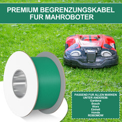 SWANEW Begrenzungskabel Set, Ø2,7m bissfest Mähroboter Erdnägel Kabelverbinder