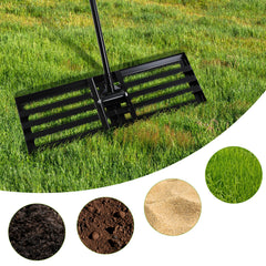 SWANEW Rasen rakel, Rasenschieber, Flächenebner, Wiese Rechen, 75cmx25cm