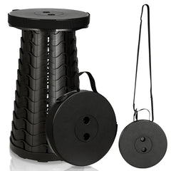 SWANEW Tragbarer Klapphocker, Leichte Teleskophocker, 6-44 cm Höhenverstellbare Falthocker, Tragfähigkeit 150 kg