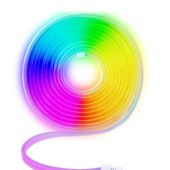 SWANEW LED Strip, Neon LED Strip, RGBIC Streifen mit App-Steuerung Musik-Sync DIY-Farbwechsel Lichtband, LED band Neon