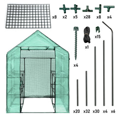 SWANEW Foliengewächshaus Gewächshaus Begehbares Gartenhäuschen Tomatenhaus