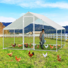 SWANEW Hühnerstall Freilaufgehege, 3x3x2m Voliere, Kleintierstall