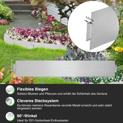 Rasenkante verzinkt Metall Höhe 15cm/18cm