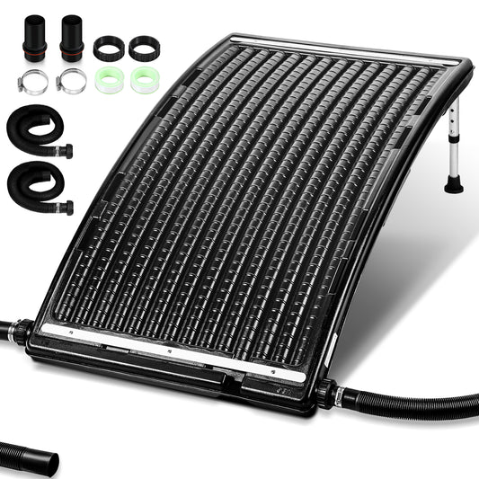 SWANEW Poolheizung Solar, Sonnenkollektor Pool 113 x 69 x 35cm, Solarheizung 10000 L/H, 32-40mm Anschluss Erweiterbar
