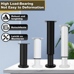 SWANEW 4er Set Edelstahl Möbelfüße, Möbelbeine Höhenverstellbar, Füße für möbel mit Schrauben, Belastbar bis 300 KG