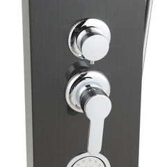 SWANEW LED Duschpaneel, Regendusche Duschsystem, 5-in-1, mit Temperaturanzeige, Edelstahl Duschsäule