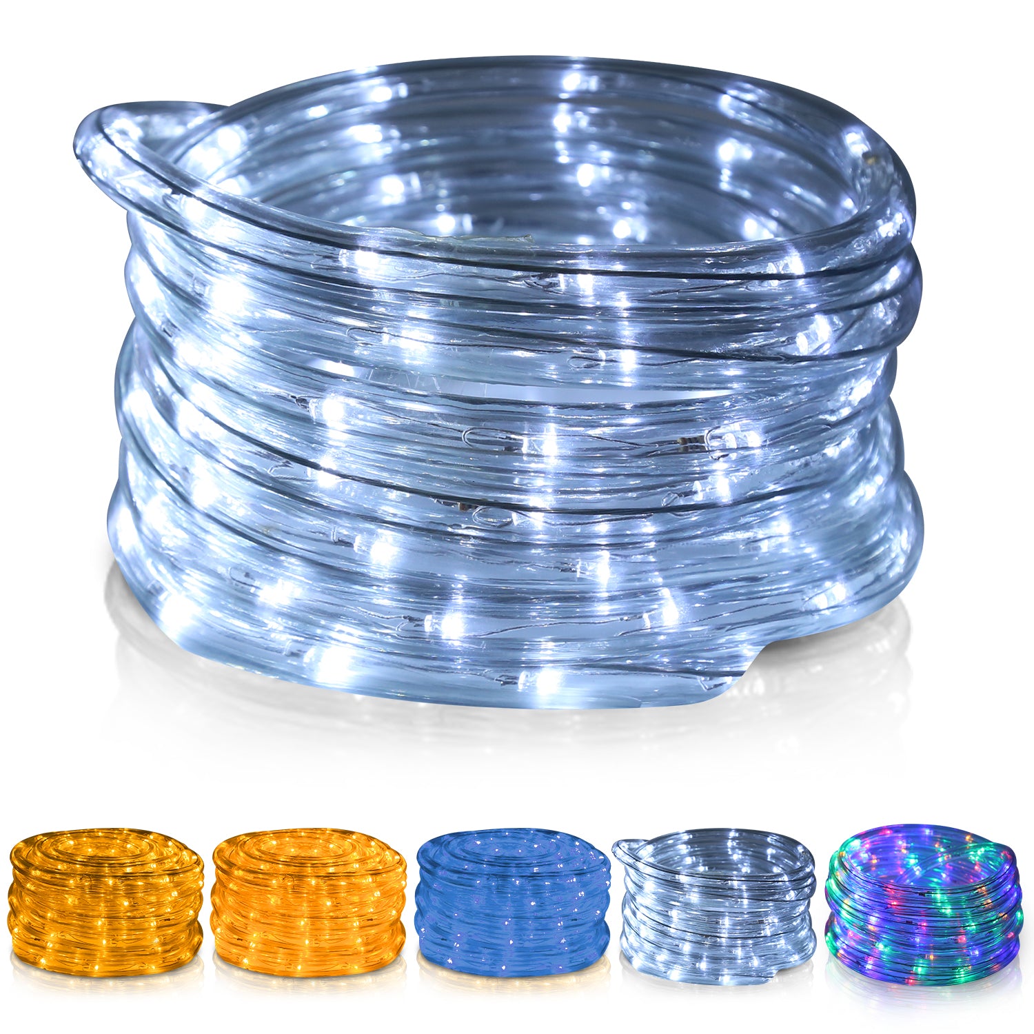 SWANEW Lichterschlauch Außen Lichtschlauch 8 Modi LED Schlauch mit Memory-Funktion, Timer, Strombetrieben Lichterkette Wasserdicht