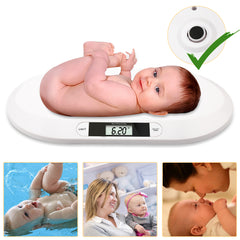 SWANEW Babywaage Flach Digitalwaage Stillwaage Tierwaage, fuer Neugeborene bis 20kg mit LCD-Display, Weiss (56cm x 35cm x 4.5cm)¡