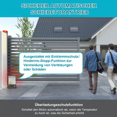SWANEW Schiebetorantrieb Elektrischer 370W/550W, Smart WiFi Bluetooth-Steuerung Toröffner, Torantrieb