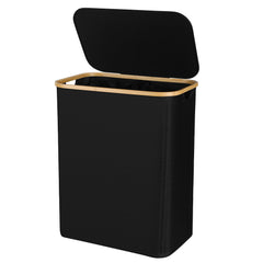 SWANEW Wäschekorb mit Deckel, Waschesammler, 2Fächer, 100L/145L/160L