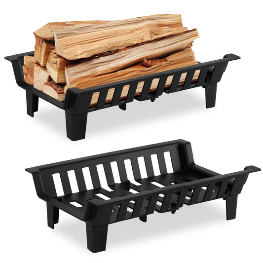 SWANEW Kaminrost Premiumqualität Gussrost Feuerbock Schwarz Ofenrost Einzelrost