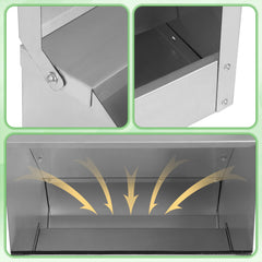 SWANEW Hühnerfutterautomat, Futterspender Hühner, 4.5/11.5kg, mit Deckel & Wandhalterung