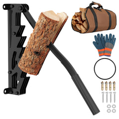 SWANEW Holzspalter manuell, Handholzspalter, Brennholzspalter, Wandhalterung