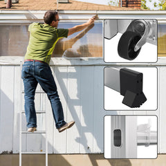 SWANEW Mehrzweckleiter, Arbeitsgerüst, bis max. 150 Kg, 4 in 1 Aluminium Leiter, 6+6 Stufen