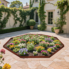 SWANEW Rasenkante mit Dornen, Beetumrandung Metall, Beeteinfassung 15cm/18cm