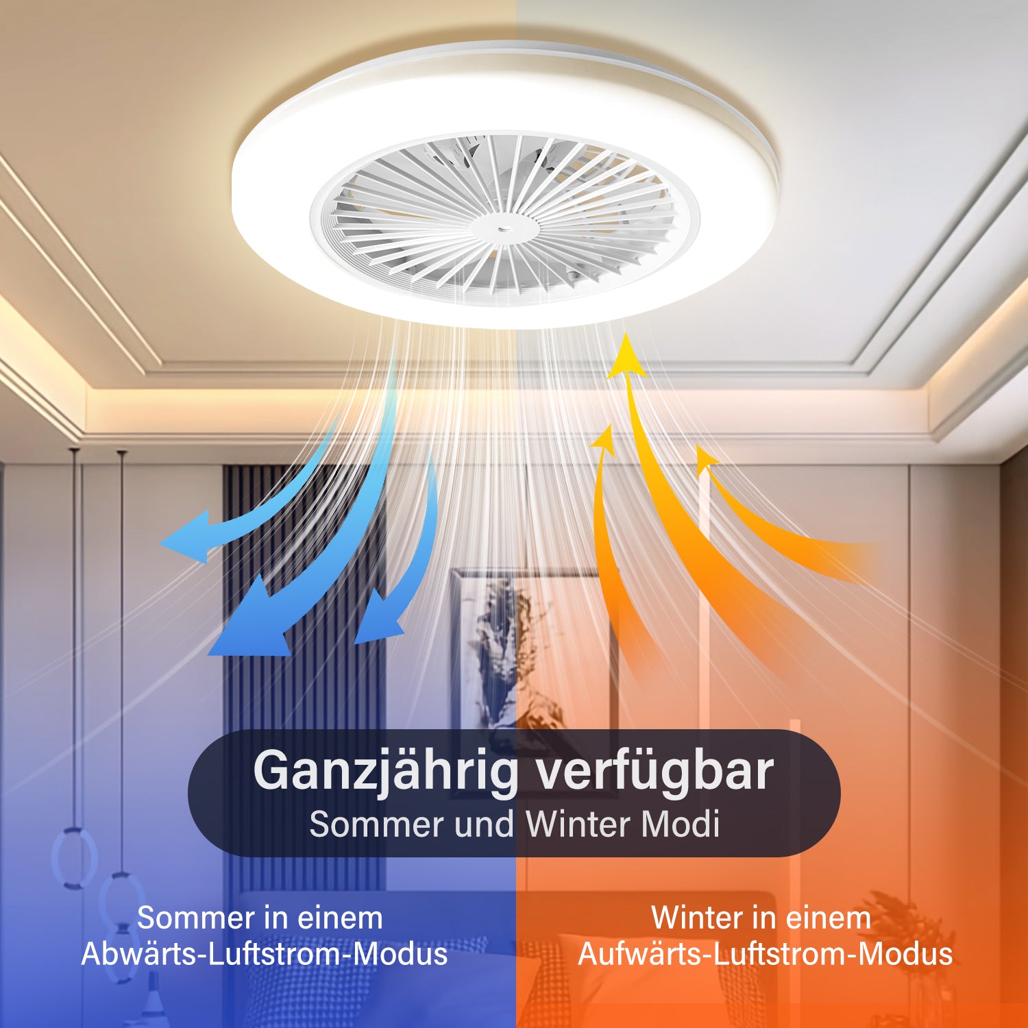 Deckenventilator mit RGB LED Beleuchtung