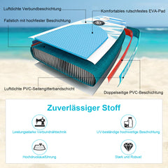 SWANEW Surfboard Set SUP Board Kajak-Sitz Stand Up Paddle Fortgeschrittene 305-330cm