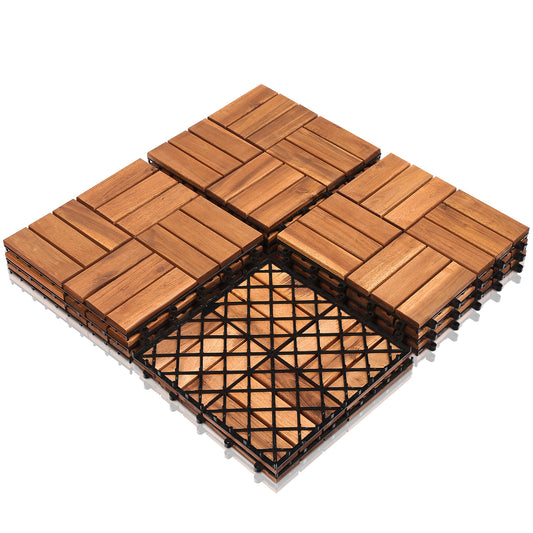 SWANEW DIY-Holzböden für den Garten Terrassendielen Balkon dekorative Bodenbeläge