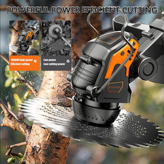 SWANEW Gartenstrimmer Kabelloser Teleskop-24-V-Grasschneider Elektrischer 3-in-1-Rasenkantenschneider Freischneider 90°-Kopf schwenkbar für Gartenräumung von Unkraut Blumenbäumen,grün