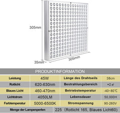 15W/45W Quadrat LED Pflanzenlampe