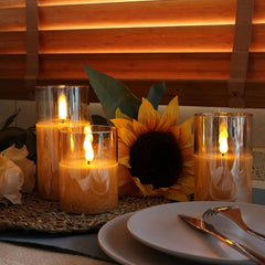 Fernbedienung romantisches Kerzenlicht 3-teiliges Set