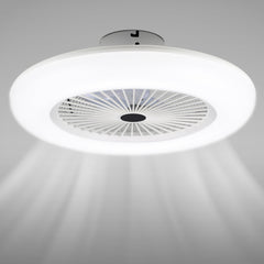 SWANEW Deckenventilator Dimmbar Leiser Kühler Weiß Beleuchtung Ventilator Lampe 80W