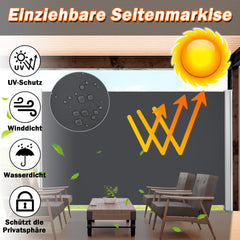 Sichtschutz für Gartenbalkone Ausziehbarer Sonnenschutz-Sichtschutz 1.8M*3M