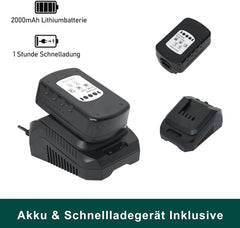 SWANEW Rasen Kantenschneider Set mit 20 V/2.0 Ah rasenmäher Lithium-Batterien