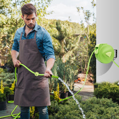 SWANEW Schlauchaufroller Automatik Trommel Wasserschlauch Druckluftschlauch 10/20/30m Druckluftschlauch Aufroller Schlauchtrommel Wasser