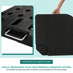 SWANEW Sonnenschirmständer Schirmständer Ständer Schirmhalter 4er-Set Quad für für Ampelschirm befüllbar