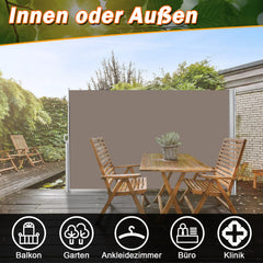 Sichtschutz für Gartenbalkone Ausziehbarer Sonnenschutz-Sichtschutz 1.8M*3M