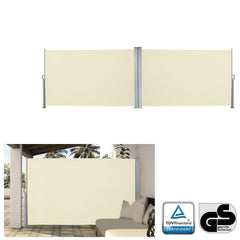 Doppelter Schiebetür-Sichtschutz Garten-Balkon-Schirm Schatten