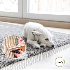 Zuschneidbare rutschfeste Teppichmatte für den Haushalt, laminiert mit rutschfestem Netz