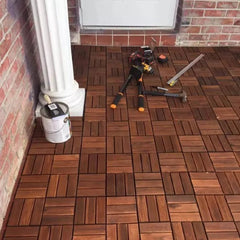 SWANEW DIY-Holzböden für den Garten Terrassendielen Balkon dekorative Bodenbeläge