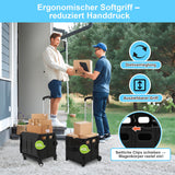 SWANEW Einkaufstrolley Klappbar, Transport Trolley, mit neigbarer Teleskopgriff & Deckel 45L/50L