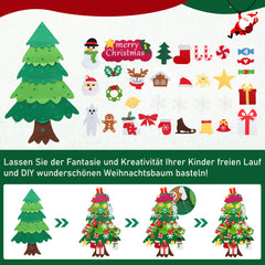 SWANEW Filz Weihnachtsbaum, DIY Lichterketten für Kinder