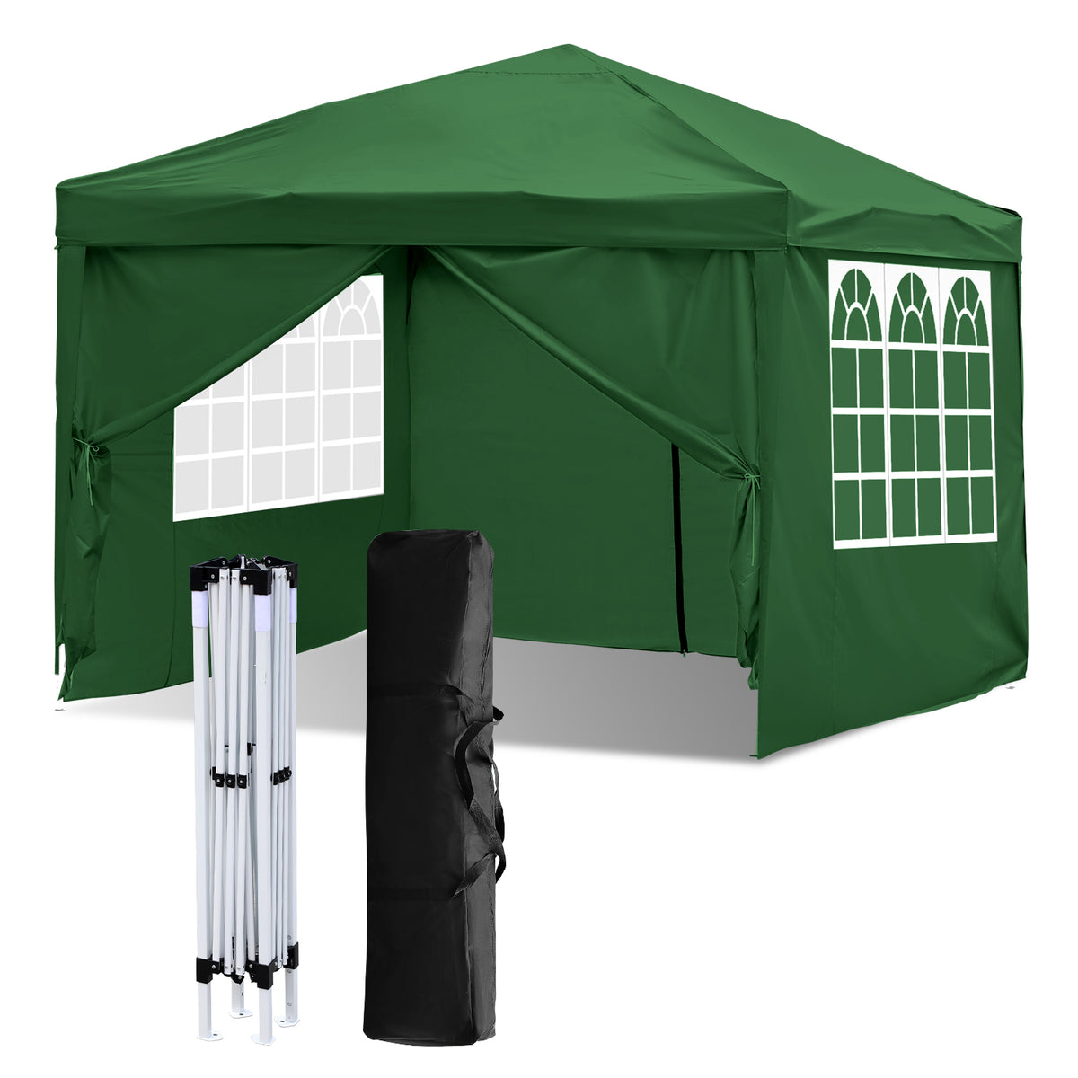 SWANEW Faltpavillon, UV-Schutz Pop Up Pavillon, Partyzelt, 3x3m, Wasserdicht