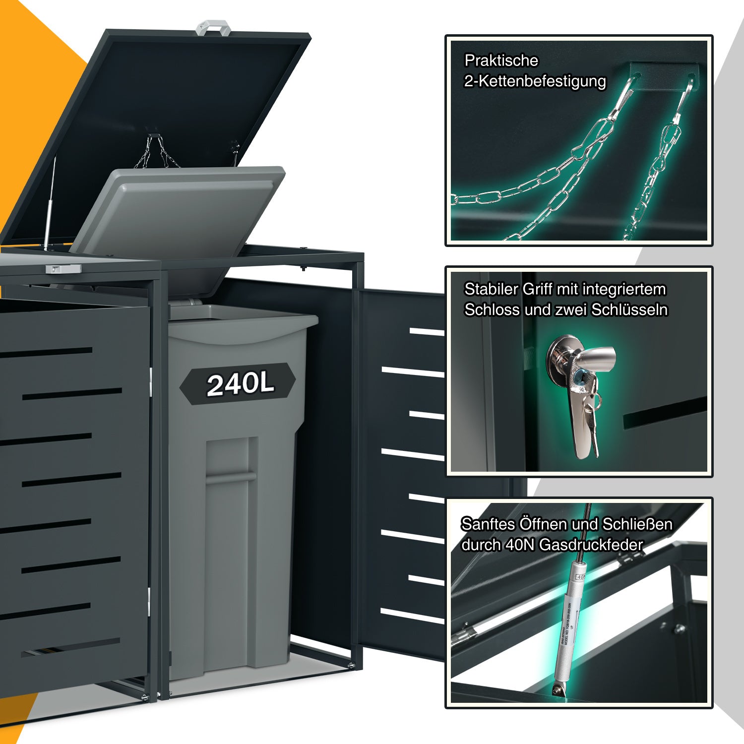Mülltonnenbox 120L-240 L 