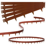 SWANEW Rasenkante mit Dornen, Beetumrandung Metall,  Beeteinfassung 15cm/18cm