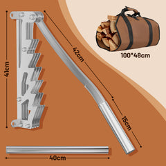 SWANEW Manueller Holzspalter mit langen Handgriff, Handholzspalter, Wandhalterung Brennholzspalter