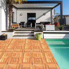 SWANEW Terrassenfliesen, Holzfliesen, Balkonfliesen, Rutschfest