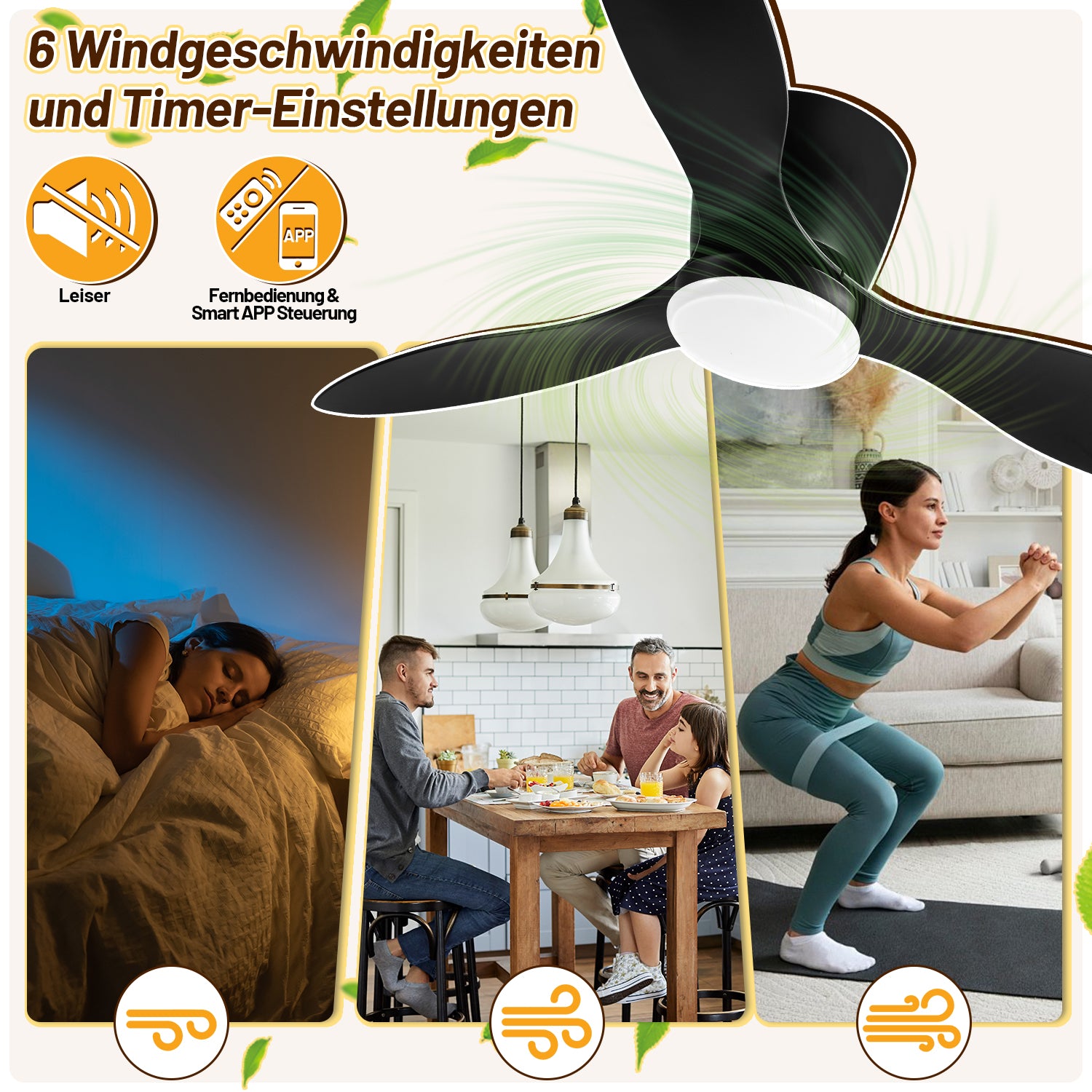 Deckenventilator Leise mit Licht