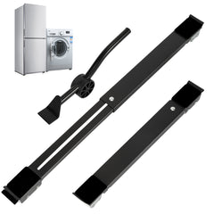 SWANEW 2er Set Ausziehbares Waschmaschinen Untergestell, 45-70 cm Waschmaschinensockel mit Bremse, Belastung 300 kg