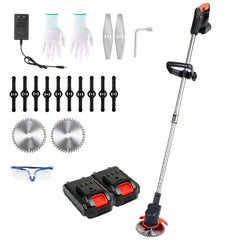 SWANEW Rasentrimmer, Rasen kantenschneider (inkl. 2X 1.5Ah Akkus und Ladegerät), 18.000 U/min, 24V
