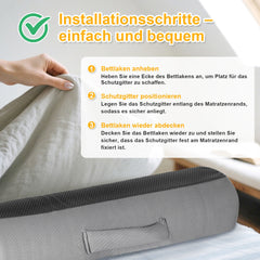 SWANEW Faltbarer Bettgitter, Bettschutzgitter für Kinder, Rausfallschutz