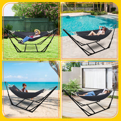 SWANEW Hängematte mit Gestell, Hängematten, Hängesessel, Mit Tragetasche Metallgestell bis 150 kg