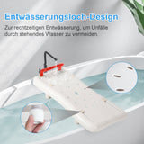 SWANEW Badewannensitz Senioren, Badewannenbrett zum Sitzen, Sitzbrett für Badewanne mit Rot Griff, Brett für Wannensitz Plastik, Stuhl für Badezimmer Ältere, Tragkraft 150 kg