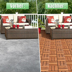 SWANEW 30x30 cm Holzfliesen Terrassenfliesen, Balkonfliesen, 1-5㎡