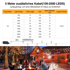 SWANEW LED lichterkette, Außen IP44 lichterketten, Baum Beleuchtung, Weihnachten Deko